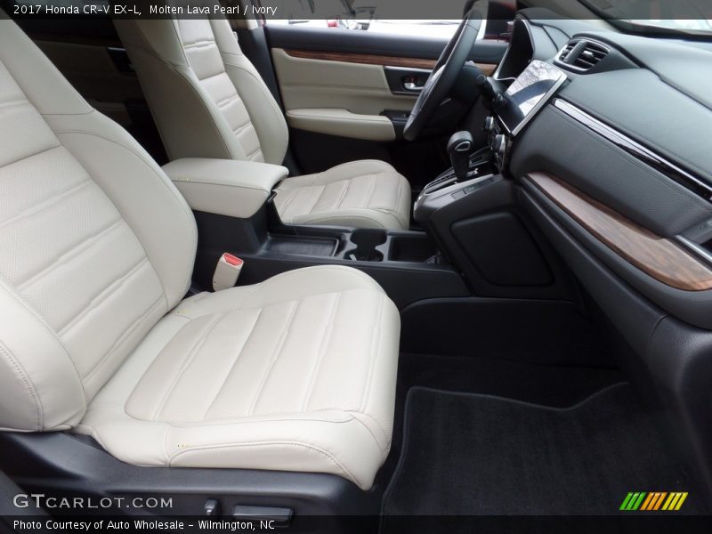 Molten Lava Pearl / Ivory 2017 Honda CR-V EX-L
