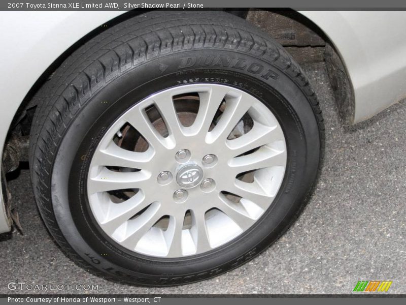 Silver Shadow Pearl / Stone 2007 Toyota Sienna XLE Limited AWD