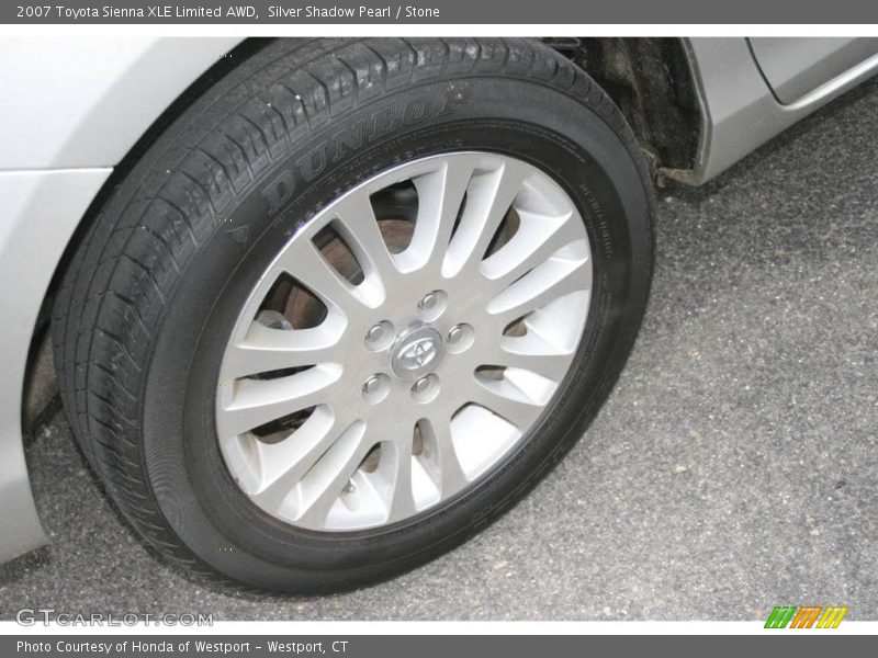Silver Shadow Pearl / Stone 2007 Toyota Sienna XLE Limited AWD