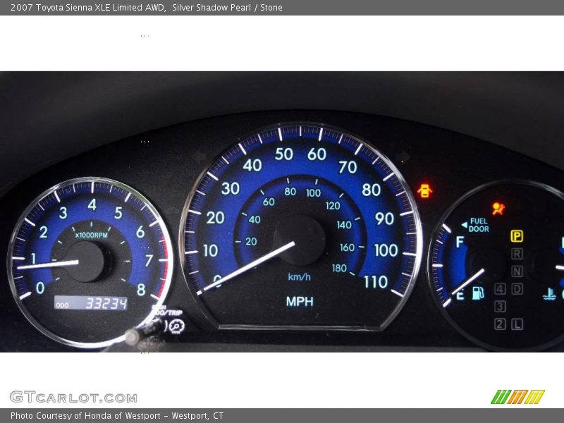 Silver Shadow Pearl / Stone 2007 Toyota Sienna XLE Limited AWD