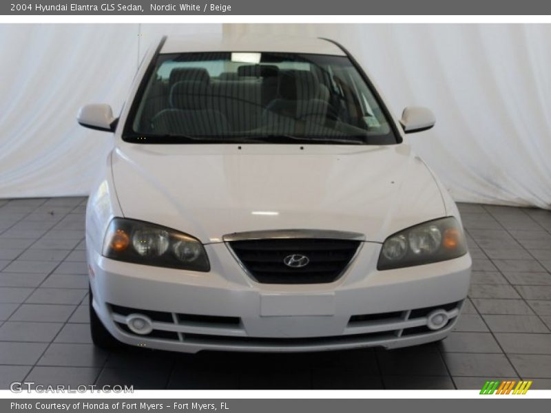 Nordic White / Beige 2004 Hyundai Elantra GLS Sedan