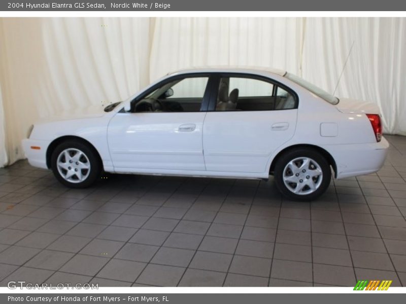 Nordic White / Beige 2004 Hyundai Elantra GLS Sedan