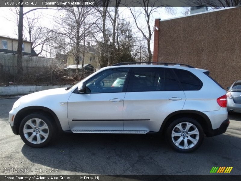 Titanium Silver Metallic / Black 2008 BMW X5 4.8i