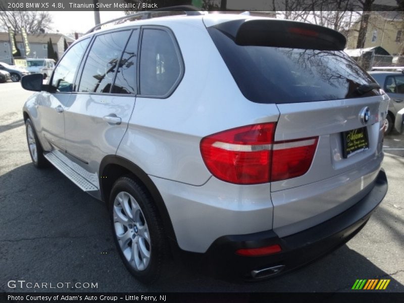 Titanium Silver Metallic / Black 2008 BMW X5 4.8i