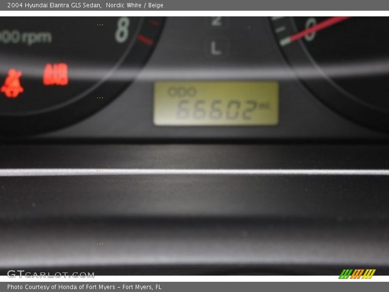Nordic White / Beige 2004 Hyundai Elantra GLS Sedan
