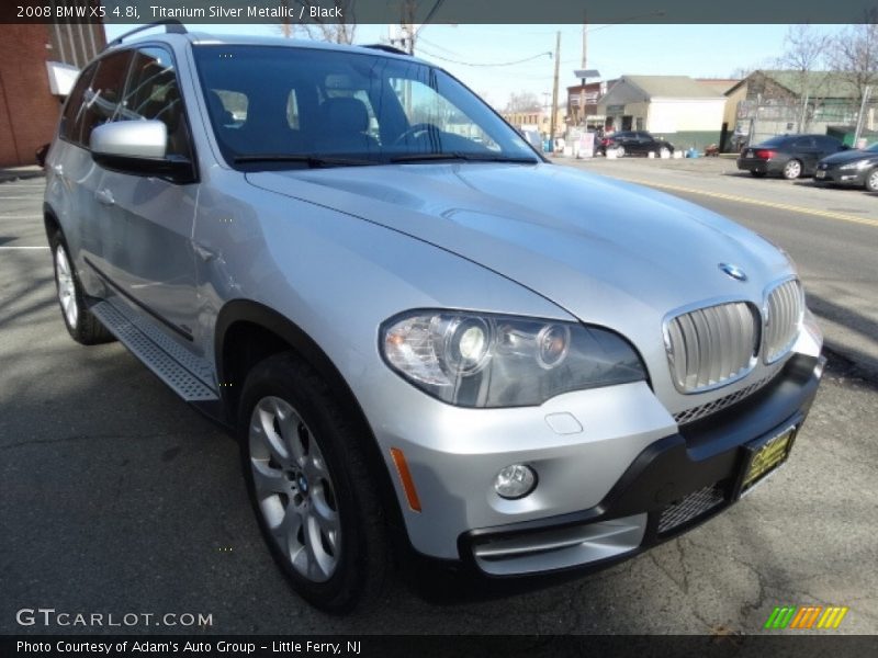 Titanium Silver Metallic / Black 2008 BMW X5 4.8i