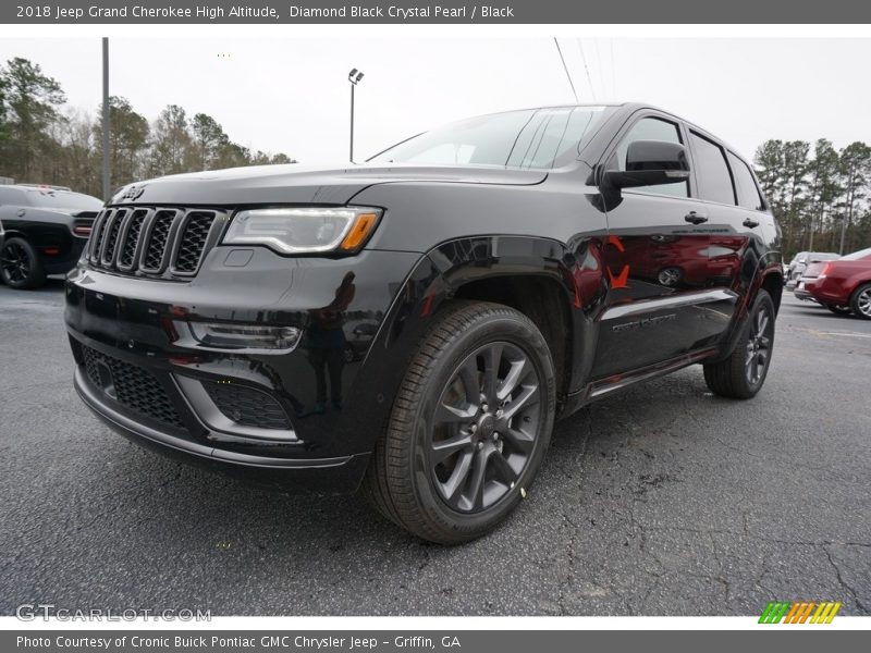 Diamond Black Crystal Pearl / Black 2018 Jeep Grand Cherokee High Altitude