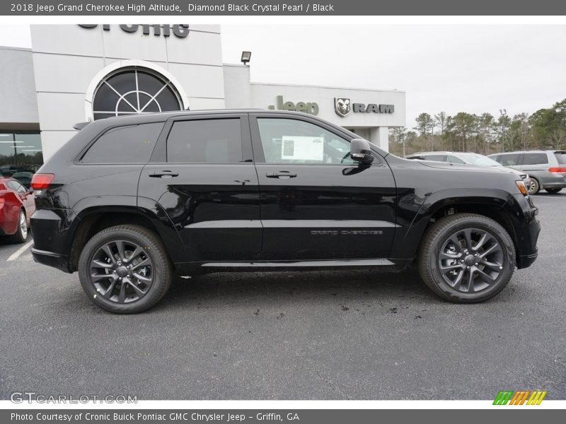 Diamond Black Crystal Pearl / Black 2018 Jeep Grand Cherokee High Altitude