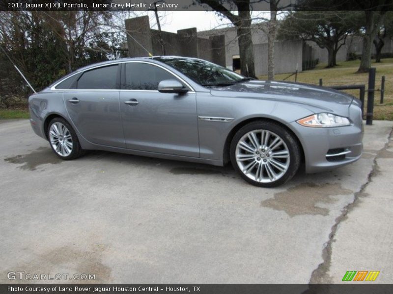 Lunar Grey Metallic / Jet/Ivory 2012 Jaguar XJ XJL Portfolio