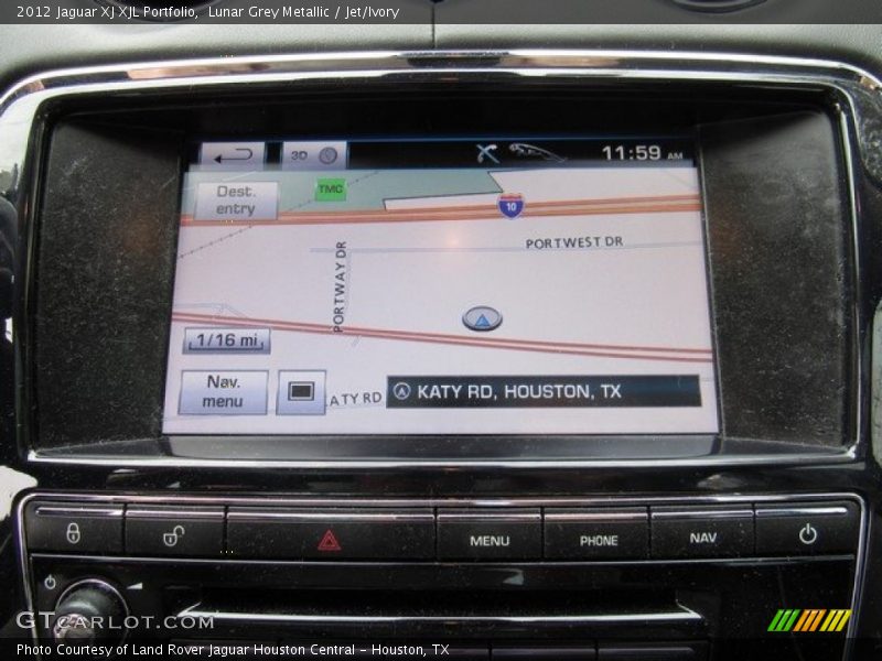 Lunar Grey Metallic / Jet/Ivory 2012 Jaguar XJ XJL Portfolio