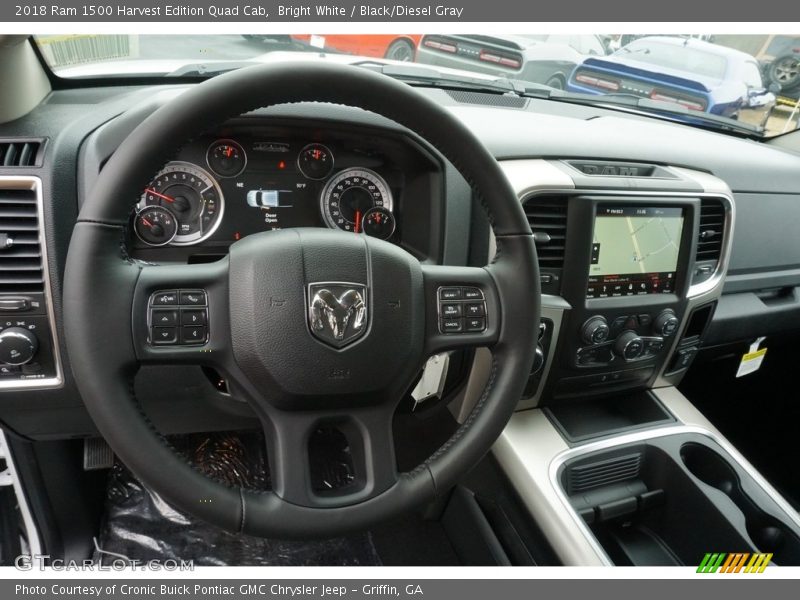 Bright White / Black/Diesel Gray 2018 Ram 1500 Harvest Edition Quad Cab