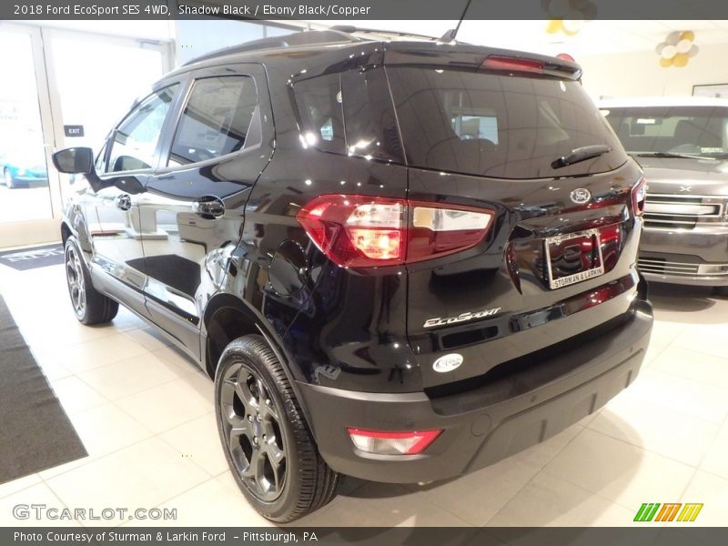 Shadow Black / Ebony Black/Copper 2018 Ford EcoSport SES 4WD