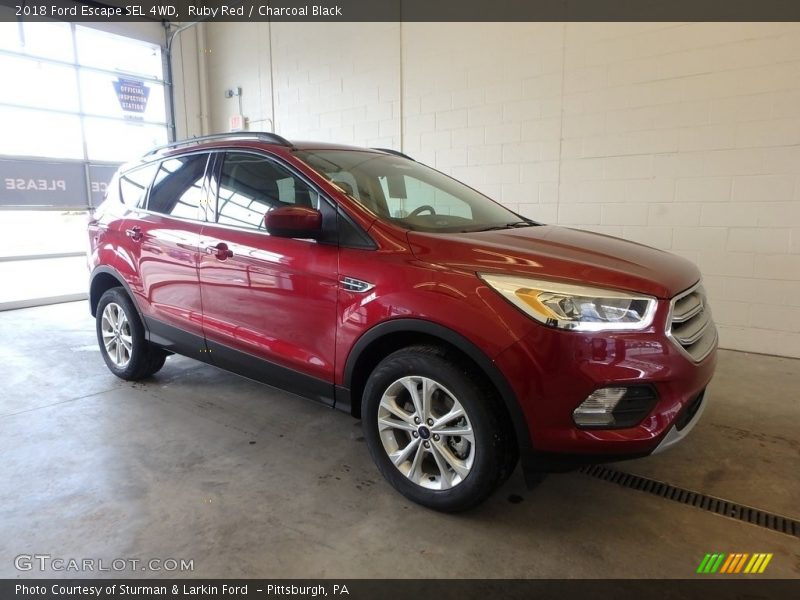 Ruby Red / Charcoal Black 2018 Ford Escape SEL 4WD