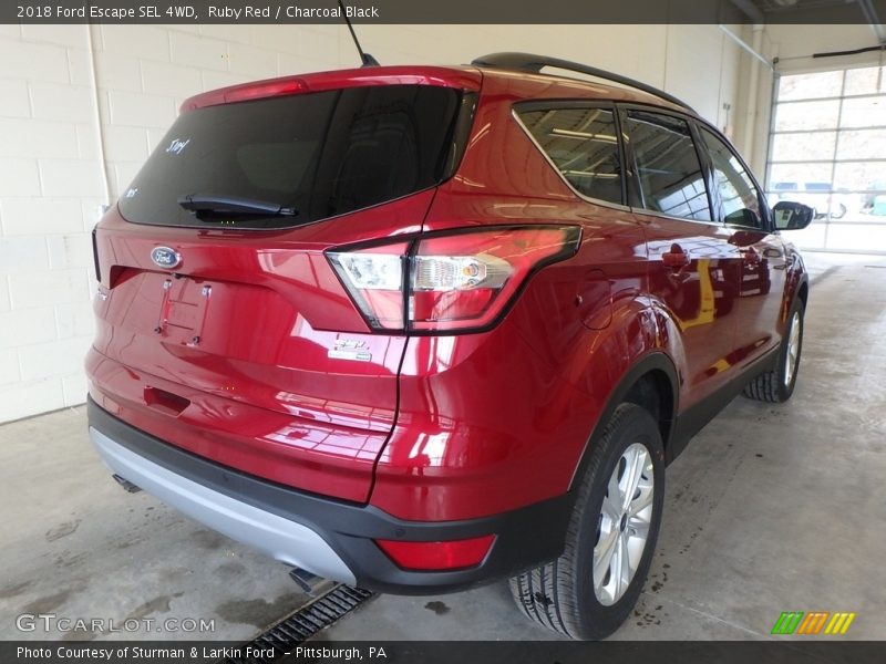Ruby Red / Charcoal Black 2018 Ford Escape SEL 4WD