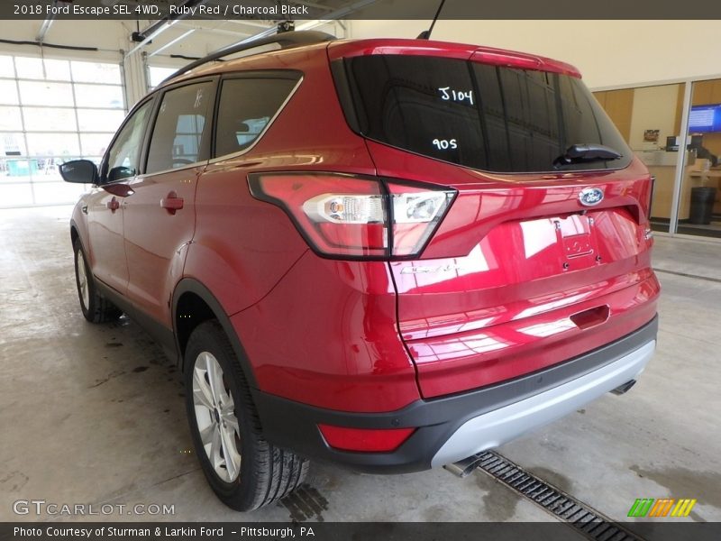 Ruby Red / Charcoal Black 2018 Ford Escape SEL 4WD
