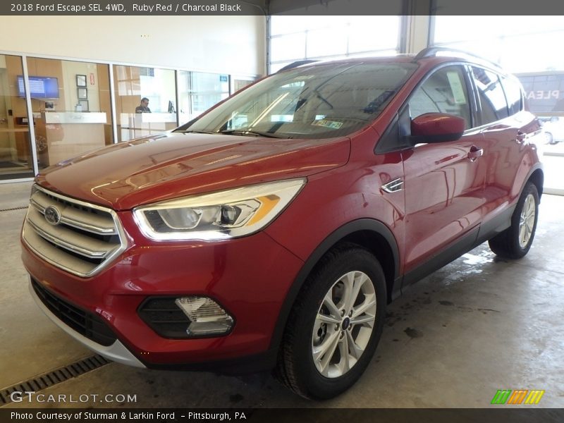 Ruby Red / Charcoal Black 2018 Ford Escape SEL 4WD