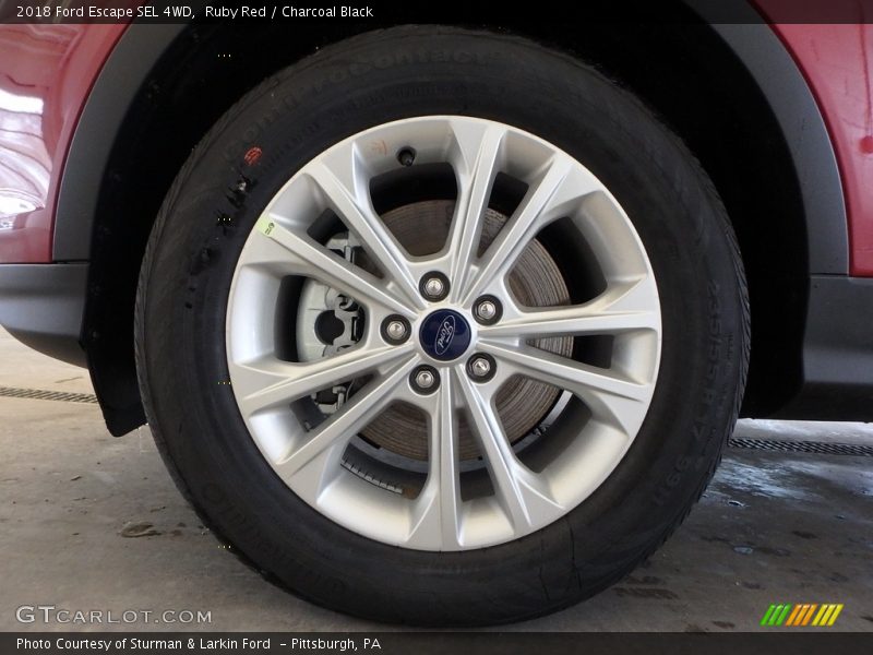 Ruby Red / Charcoal Black 2018 Ford Escape SEL 4WD