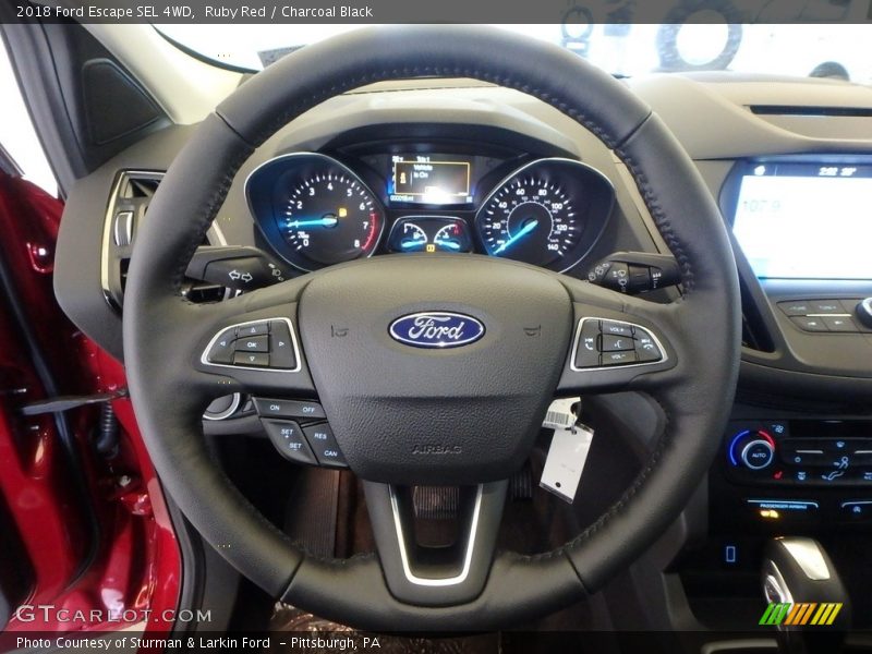 Ruby Red / Charcoal Black 2018 Ford Escape SEL 4WD