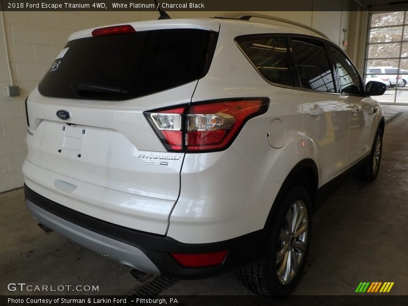 White Platinum / Charcoal Black 2018 Ford Escape Titanium 4WD