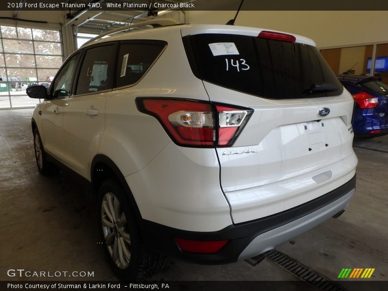 White Platinum / Charcoal Black 2018 Ford Escape Titanium 4WD