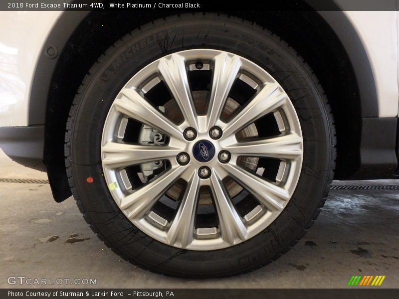 White Platinum / Charcoal Black 2018 Ford Escape Titanium 4WD