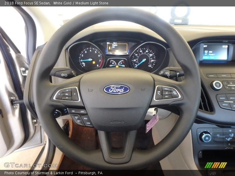 White Gold / Medium Light Stone 2018 Ford Focus SE Sedan