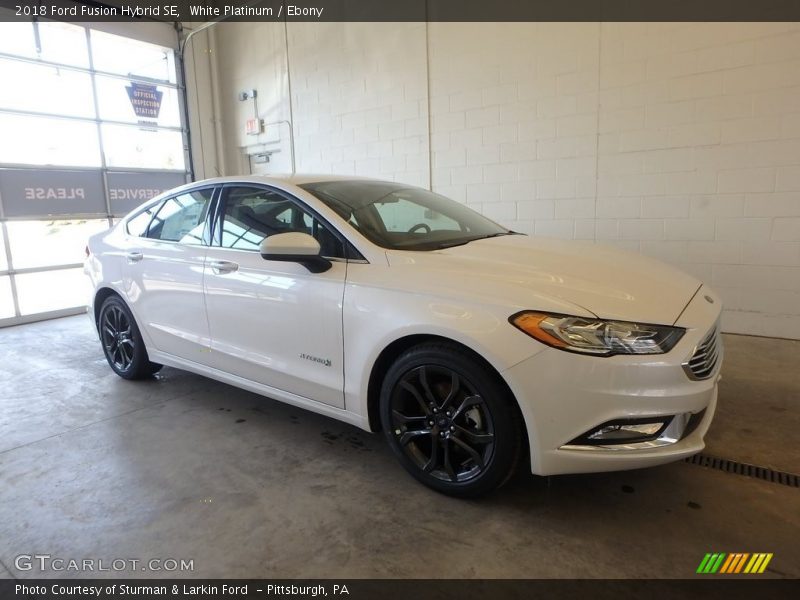 White Platinum / Ebony 2018 Ford Fusion Hybrid SE
