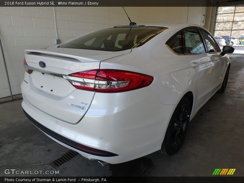 White Platinum / Ebony 2018 Ford Fusion Hybrid SE