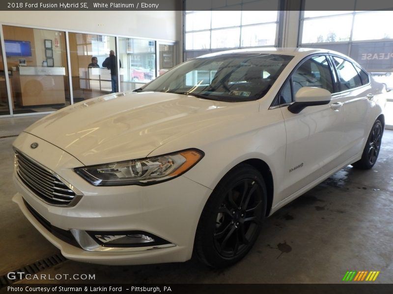 White Platinum / Ebony 2018 Ford Fusion Hybrid SE