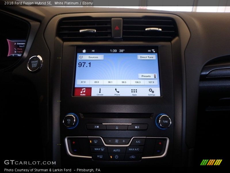 White Platinum / Ebony 2018 Ford Fusion Hybrid SE