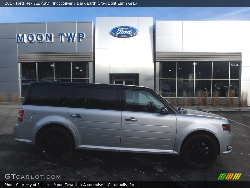 Ingot Silver / Dark Earth Gray/Light Earth Gray 2017 Ford Flex SEL AWD