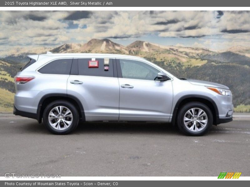 Silver Sky Metallic / Ash 2015 Toyota Highlander XLE AWD