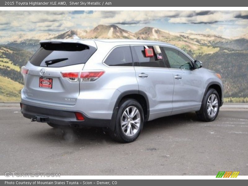 Silver Sky Metallic / Ash 2015 Toyota Highlander XLE AWD