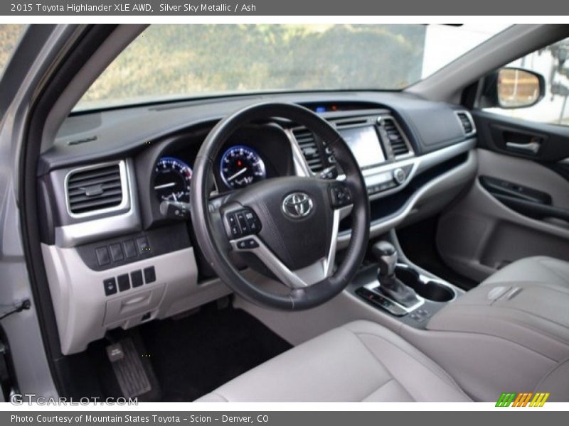 Silver Sky Metallic / Ash 2015 Toyota Highlander XLE AWD
