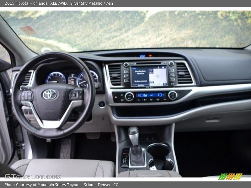 Silver Sky Metallic / Ash 2015 Toyota Highlander XLE AWD