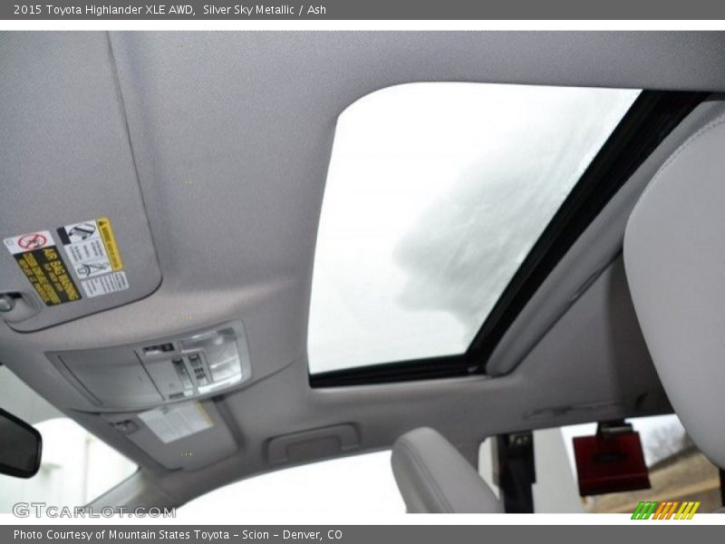 Silver Sky Metallic / Ash 2015 Toyota Highlander XLE AWD