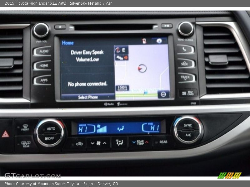 Silver Sky Metallic / Ash 2015 Toyota Highlander XLE AWD