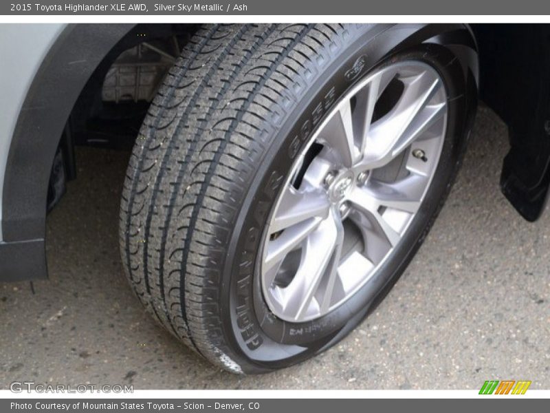 Silver Sky Metallic / Ash 2015 Toyota Highlander XLE AWD