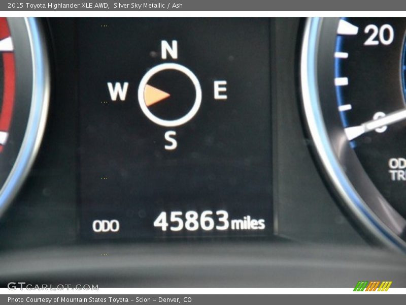 Silver Sky Metallic / Ash 2015 Toyota Highlander XLE AWD