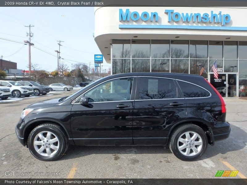 Crystal Black Pearl / Black 2009 Honda CR-V EX 4WD
