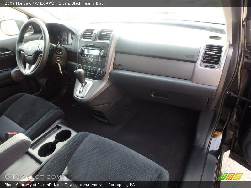 Crystal Black Pearl / Black 2009 Honda CR-V EX 4WD
