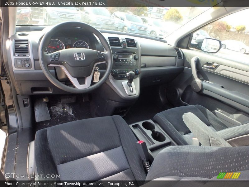 Crystal Black Pearl / Black 2009 Honda CR-V EX 4WD