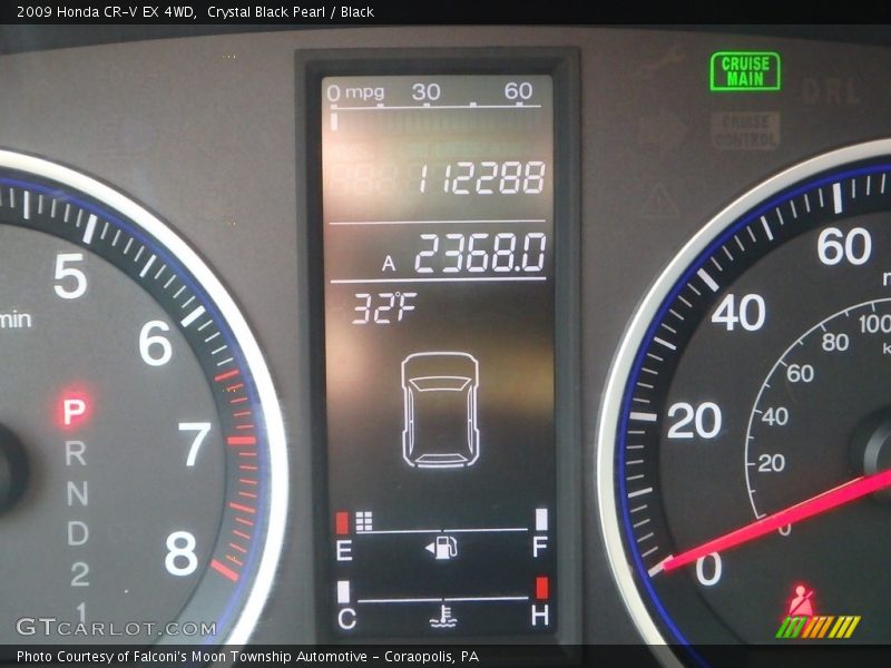 Crystal Black Pearl / Black 2009 Honda CR-V EX 4WD