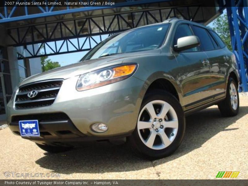 Natural Khaki Green / Beige 2007 Hyundai Santa Fe Limited