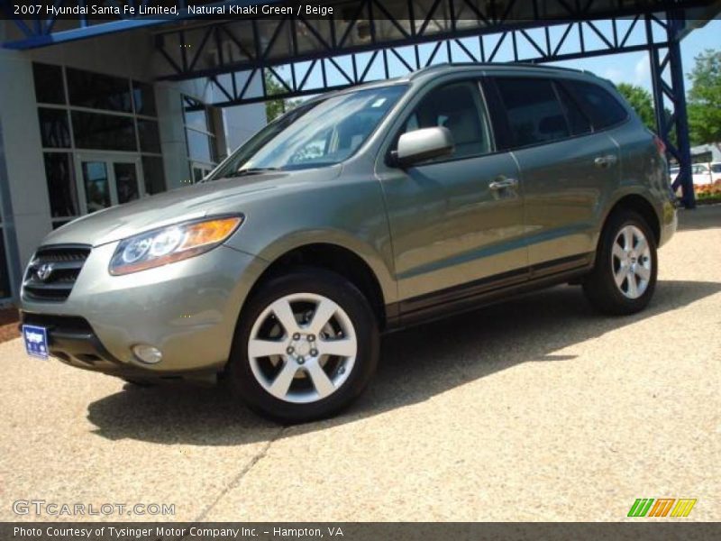 Natural Khaki Green / Beige 2007 Hyundai Santa Fe Limited