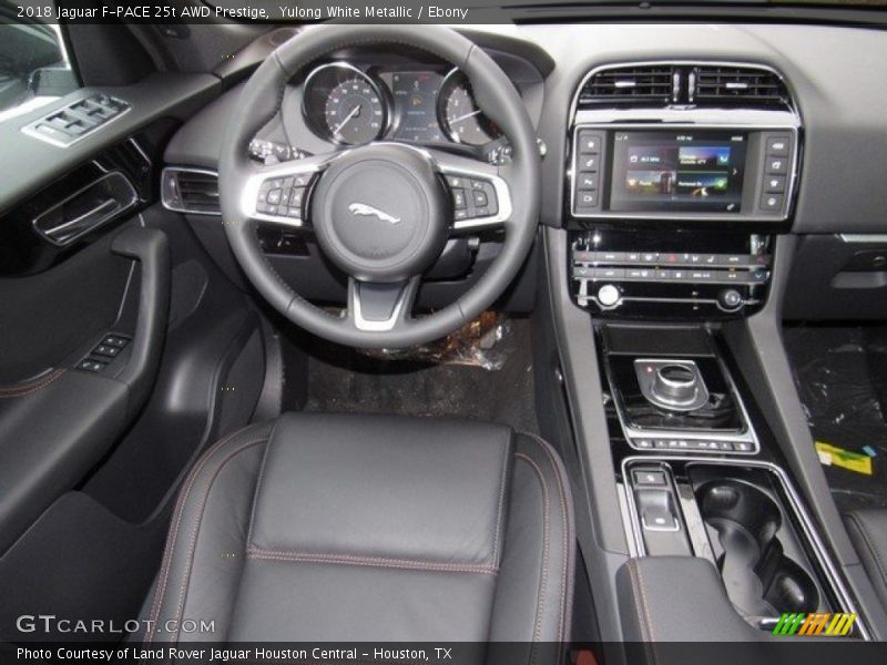 Yulong White Metallic / Ebony 2018 Jaguar F-PACE 25t AWD Prestige