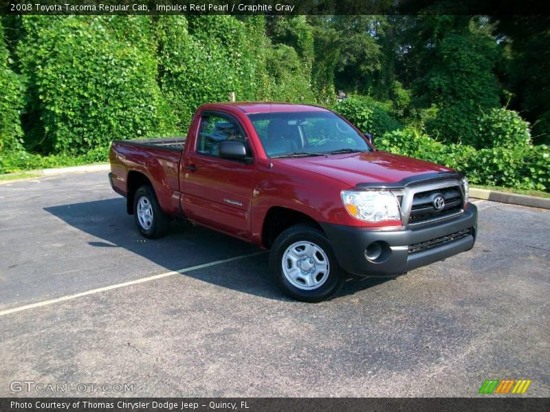 Impulse Red Pearl / Graphite Gray 2008 Toyota Tacoma Regular Cab