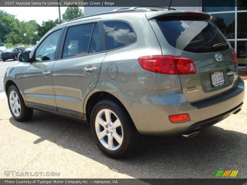 Natural Khaki Green / Beige 2007 Hyundai Santa Fe Limited