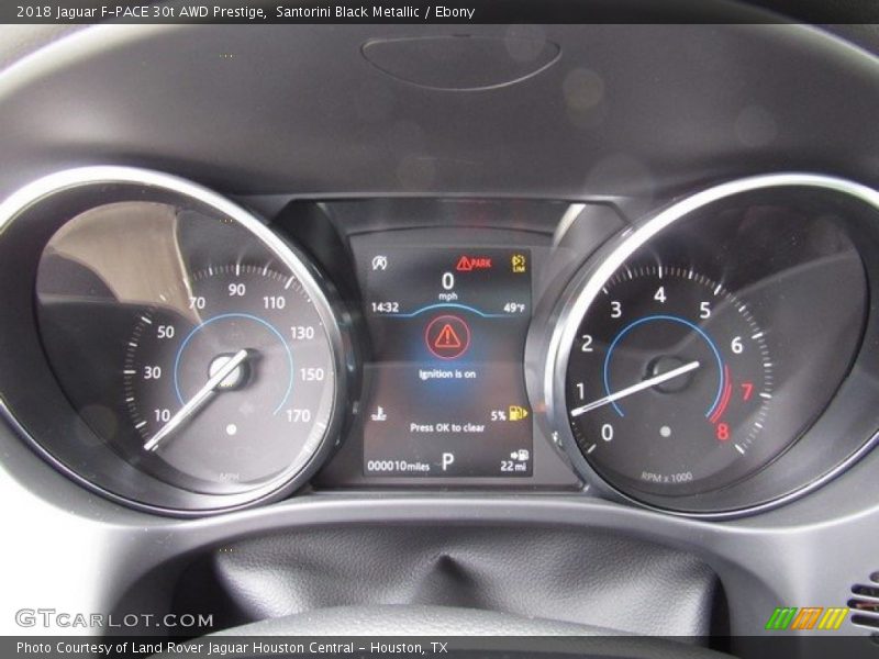 Santorini Black Metallic / Ebony 2018 Jaguar F-PACE 30t AWD Prestige