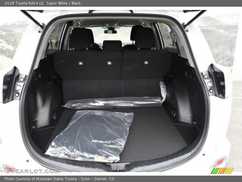 Super White / Black 2018 Toyota RAV4 LE